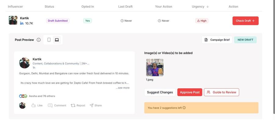 Review Draft & Approve